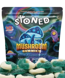 Amanita Muscaria 10,000mg Gummies Blue Raspberry Rings Flavor 10 Ct