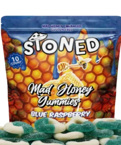 Mad Honey Gummies Blue Raspberry Flavor