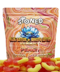 Blue Lotus 10,000mg Gummies Peach Flavor 10 Count